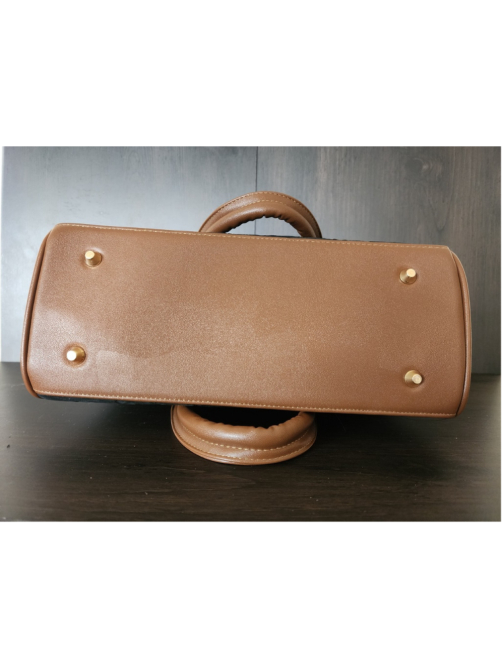 Sunflower Marine NAVY Blue Brown Embossed Tooled Artisan LEATHER Purse Handbag - Picture 13 of 16